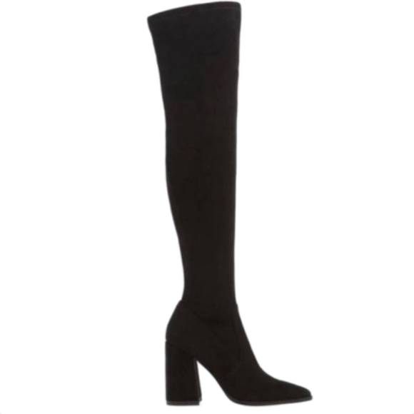 Steve Madden TAVA Black OTK Boots Over Knee Suede 6M NEW - Picture 7 of 15